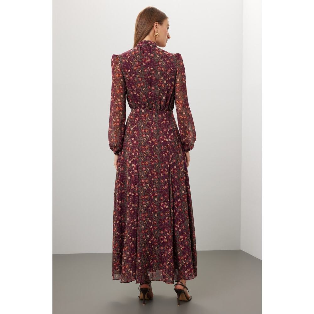 Saloni - Akina Wine Jacqui-B Dress - Size 0 View 3